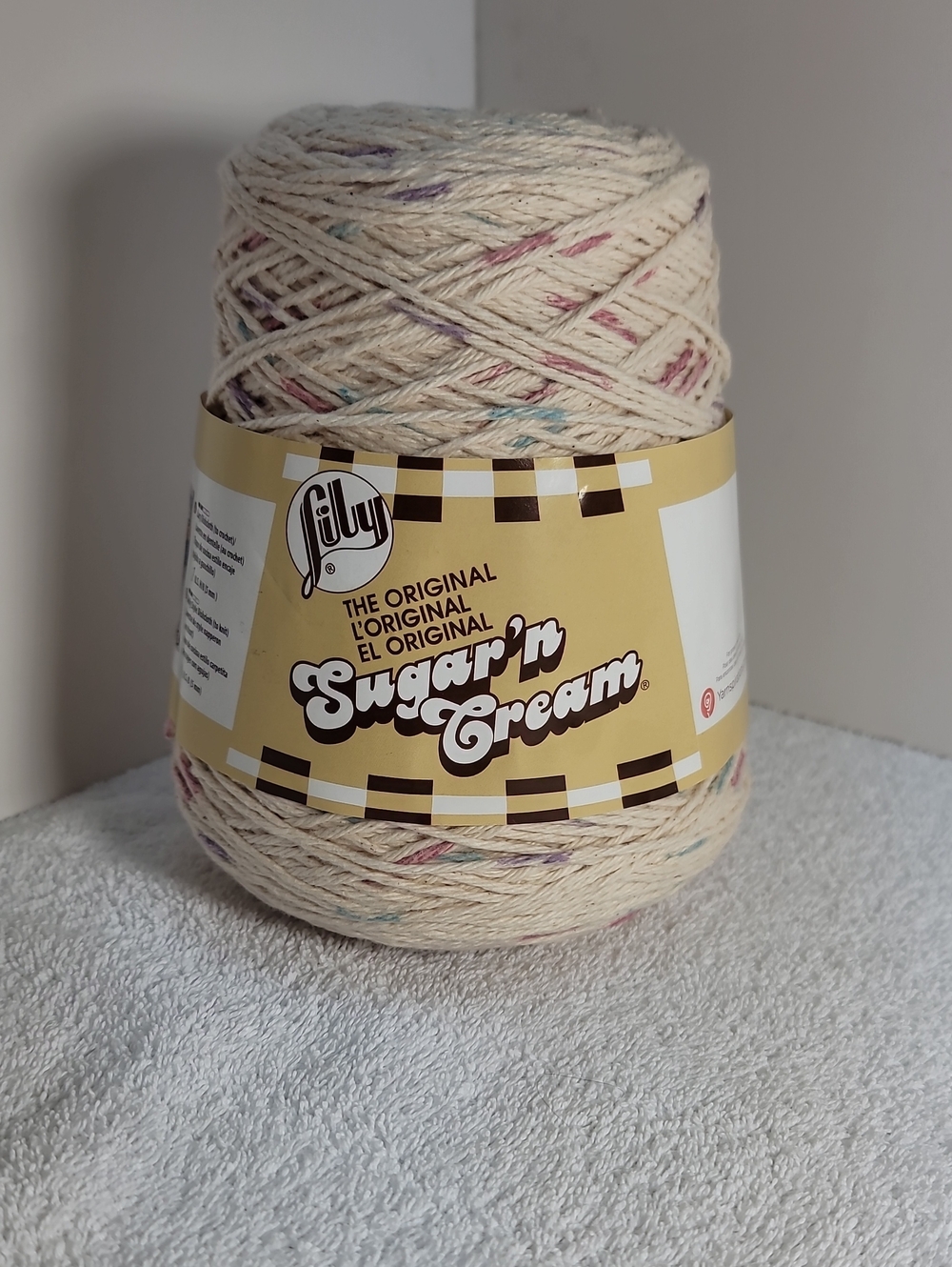 Lily "Sugar'nCream" Cotton Yarn - 706 Yard Cone NWIT